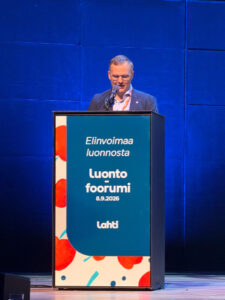 Niko Kyynäräinen Luontofoorumi 2026 avauspuheet