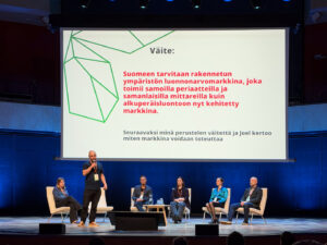Panu Halme esittää väitteen Luontofoorumisa 2026.